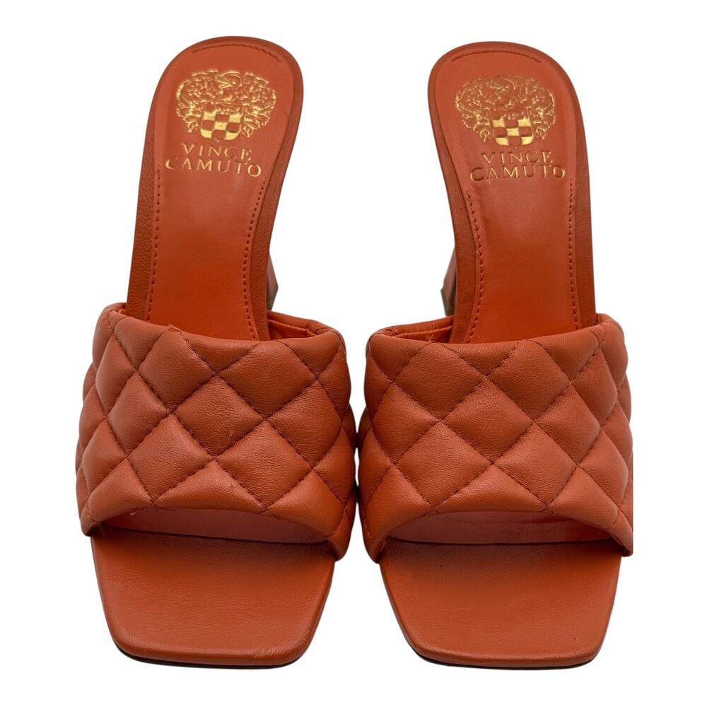 Vince Camuto Orange Quilted Tall Sandal, 7M